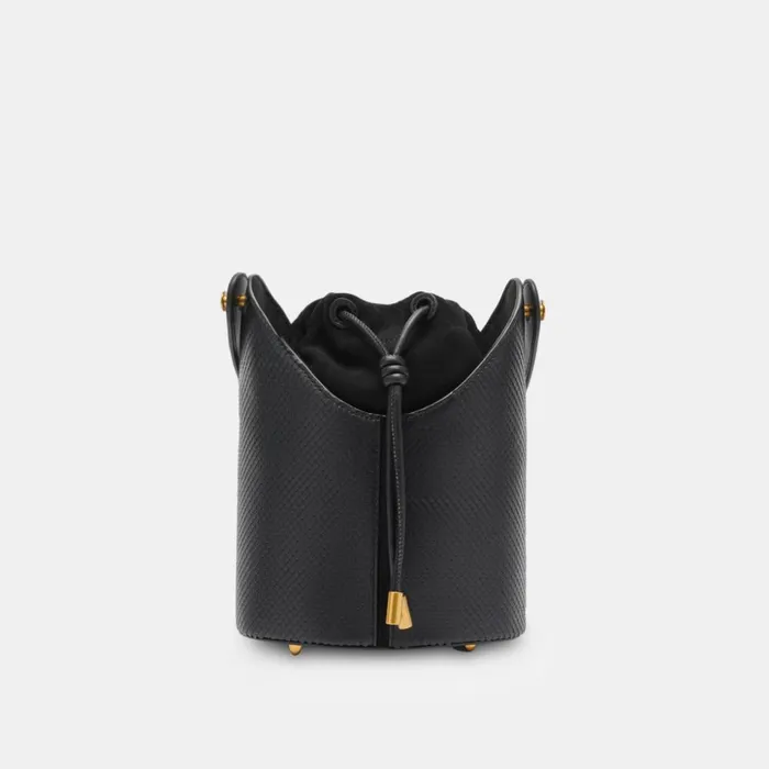 Harriet Bucket Bag Black Snake Leather Women Dolce Vita Handbags