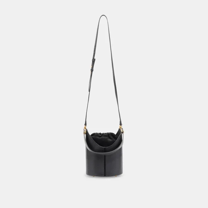Harriet Bucket Bag Black Snake Leather Women Dolce Vita Handbags