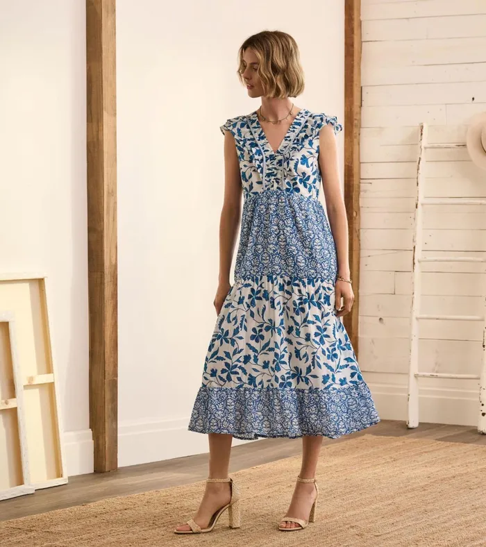 Hatley Aria Midi Dress 8211 Shibori Mix Women Dresses