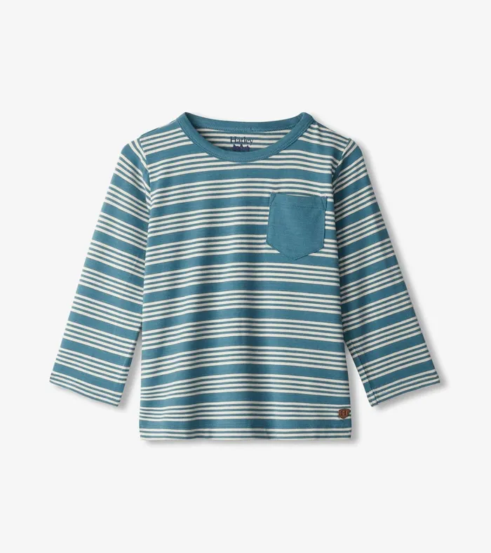Hatley Baby and Toddler Boys Bluestone Stripes Long Sleeve Bamboo TShirt Baby and Toddler Tops Hatley Baby and Toddler Boys Bluestone Stripes Long Sleeve Bamboo TShirt Baby and Toddler Tops