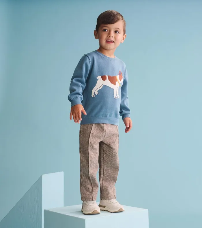 Hatley Baby and Toddler Boys Brown Sugar Herringbone Pants Baby and Toddler Bottoms