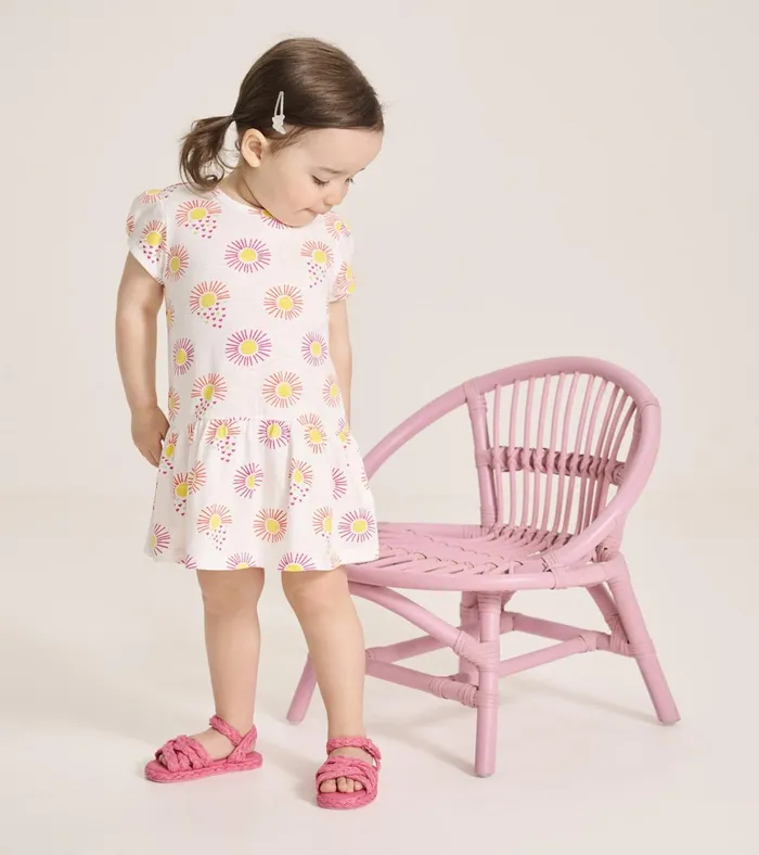 Hatley Baby and Toddler Girls Heart Suns Gathered Dress Baby and Toddler Dresses