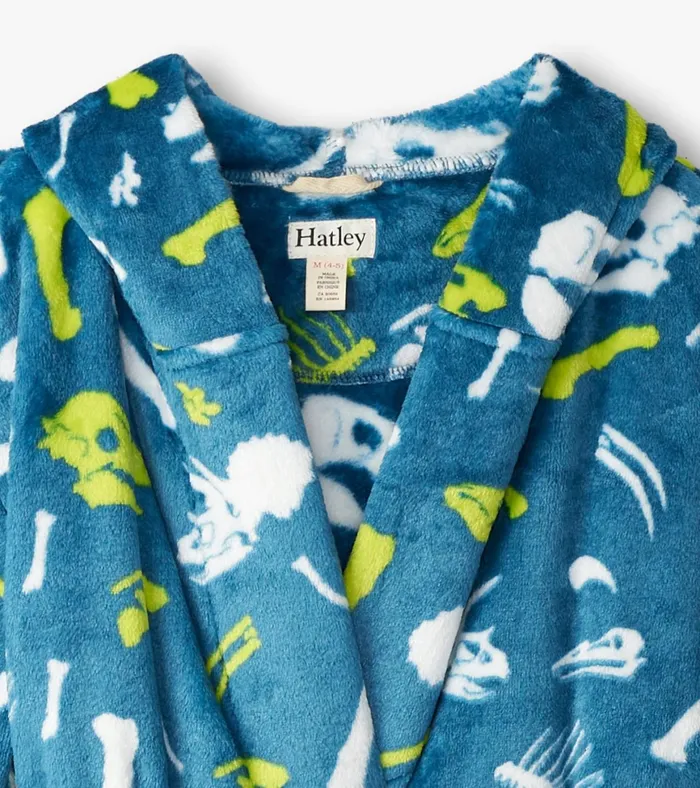 Hatley Baby Boys Dino Fossils Fleece Robe Boys Sleepwear