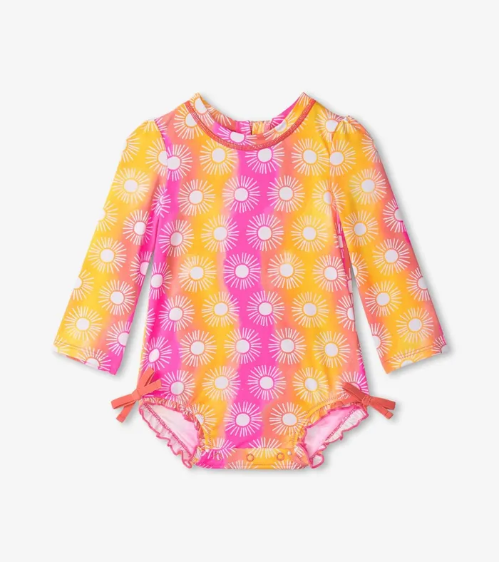 Hatley Baby Girls Sunshine Rashguard Swimsuit Baby and Toddler Swimwear