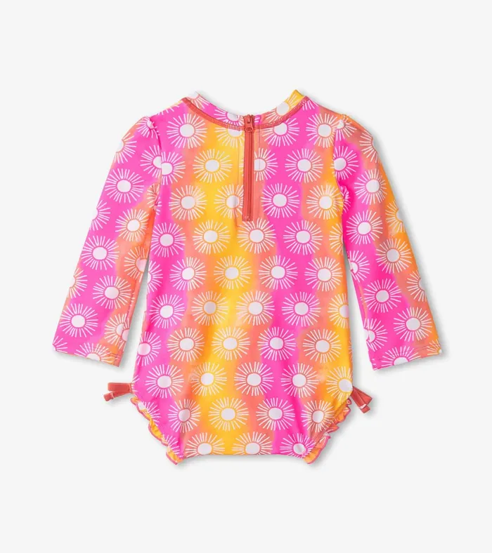 Hatley Baby Girls Sunshine Rashguard Swimsuit Baby and Toddler Swimwear