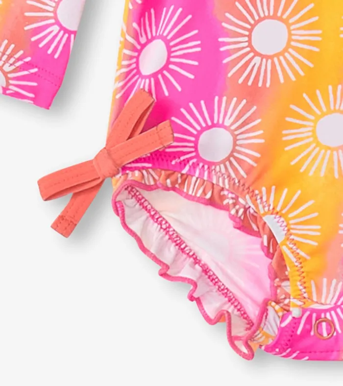 Hatley Baby Girls Sunshine Rashguard Swimsuit Baby and Toddler Swimwear