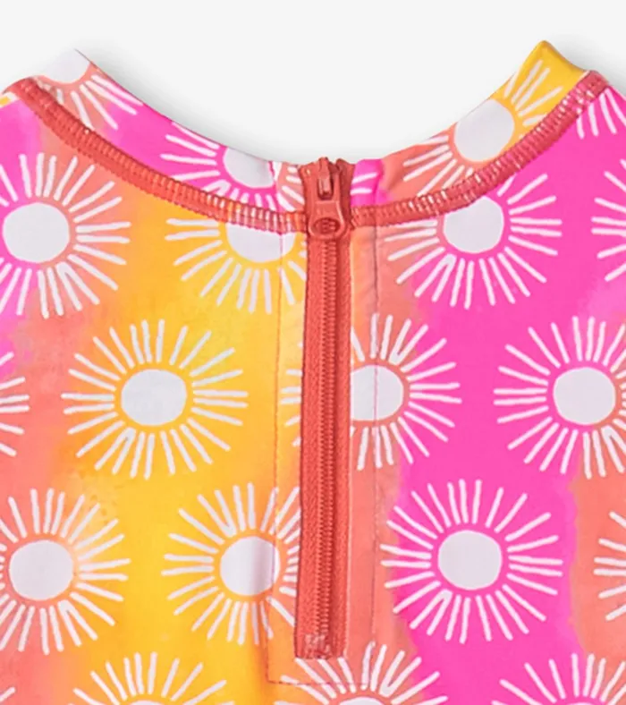 Hatley Baby Girls Sunshine Rashguard Swimsuit Baby and Toddler Swimwear