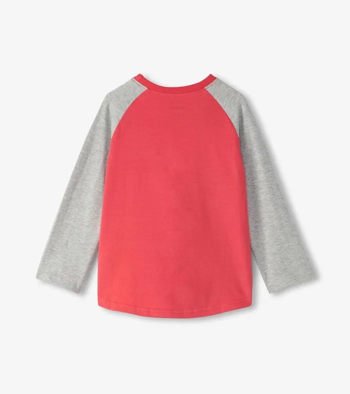 Hatley Boys Monster Trucks Long Sleeve Raglan TShirt Boys Tops