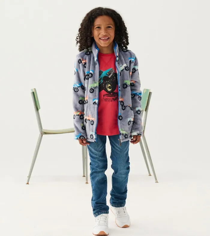 Hatley Boys Monster Trucks Long Sleeve Raglan TShirt Boys Tops