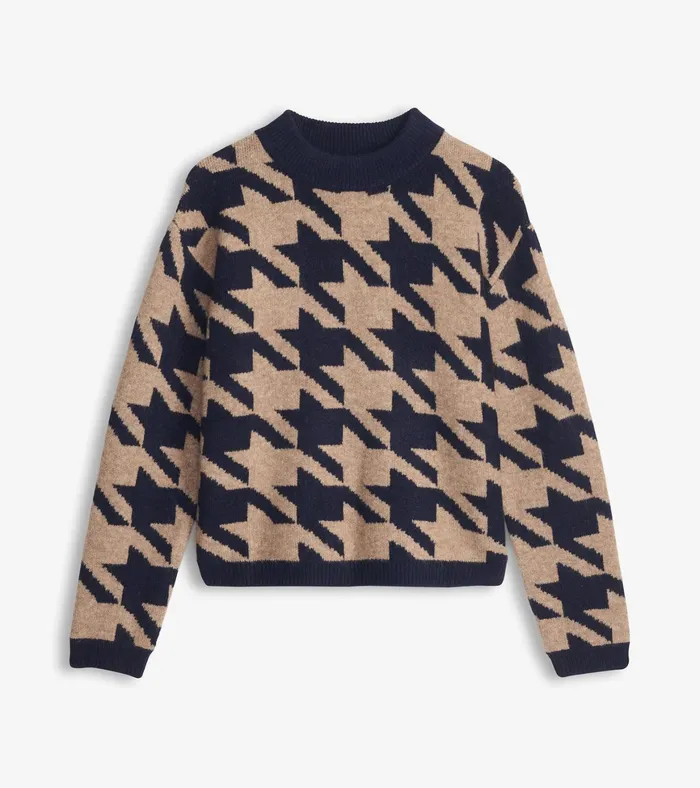 Hatley Carmi Pullover 8211 Large Houndstooth Women Sweaters