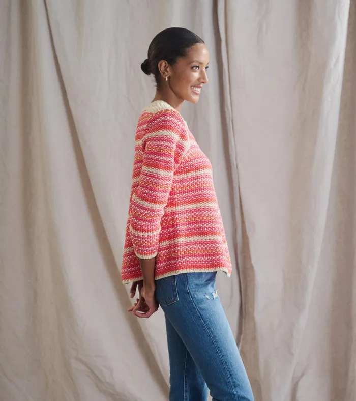 Hatley Chevron Swing Sweater 8211 Dawn Sky Stripes Women Sweaters