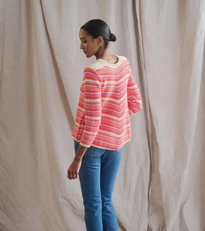 Hatley Chevron Swing Sweater 8211 Dawn Sky Stripes Women Sweaters