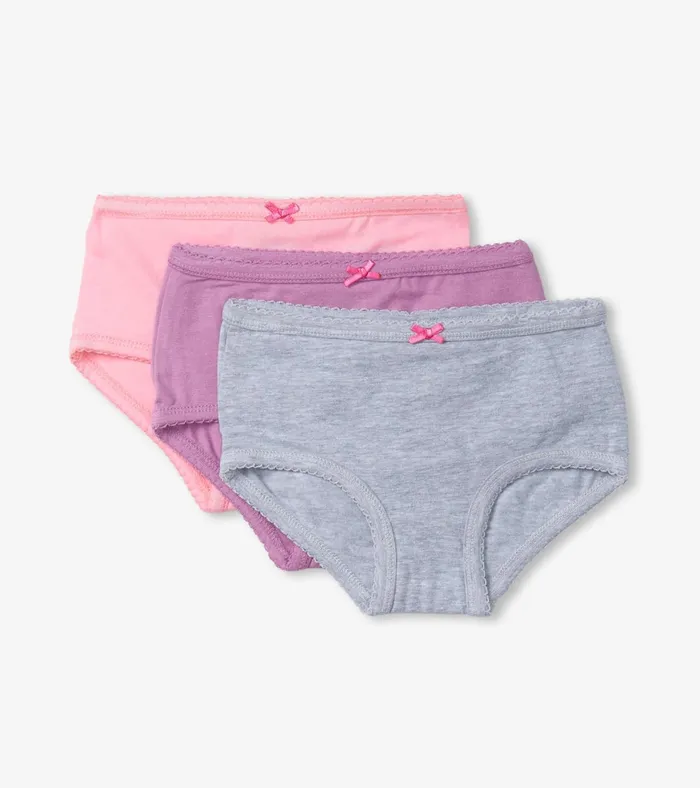 Hatley Classic Solids Girls Hipster Underwear 3 Pack Girls Underwear