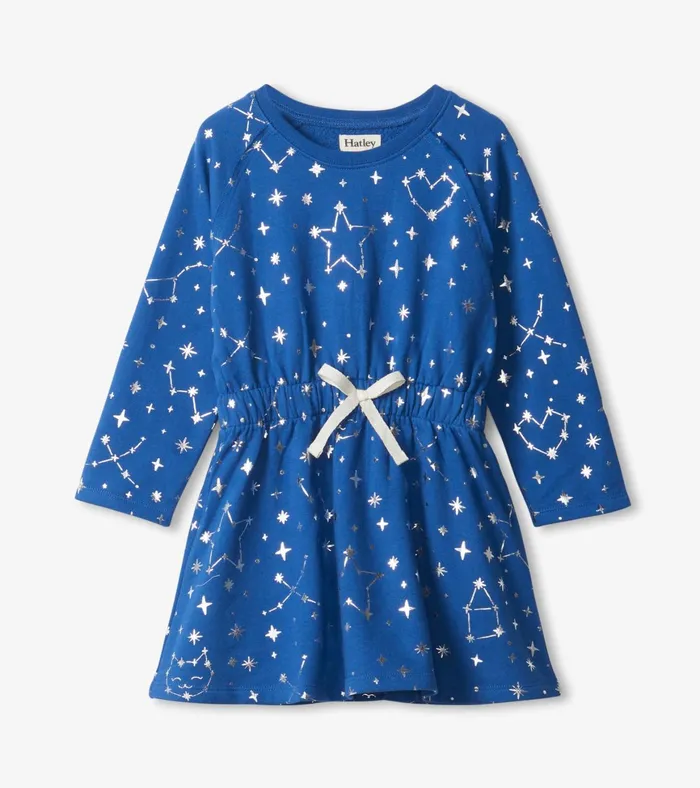 Hatley Girls Constellations Waist Terry Dress Girls Dresses