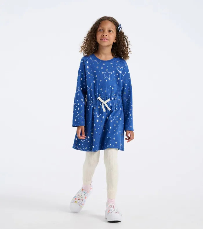 Hatley Girls Constellations Waist Terry Dress Girls Dresses