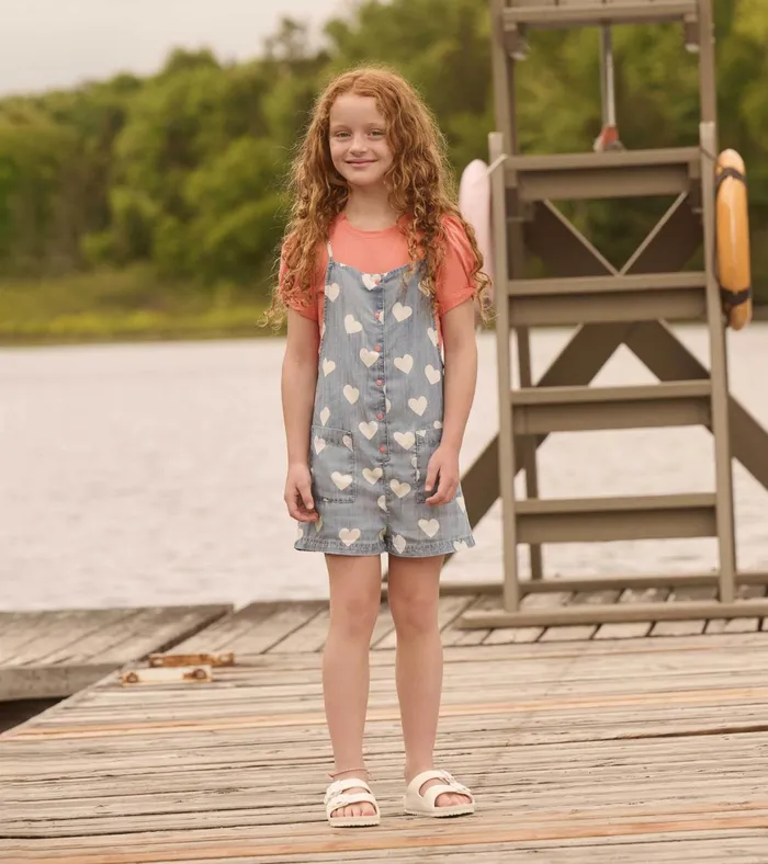 Hatley Girls Coral Twisted Sleeve Tee Girls Tops