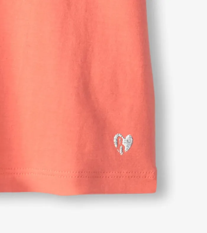 Hatley Girls Coral Twisted Sleeve Tee Girls Tops