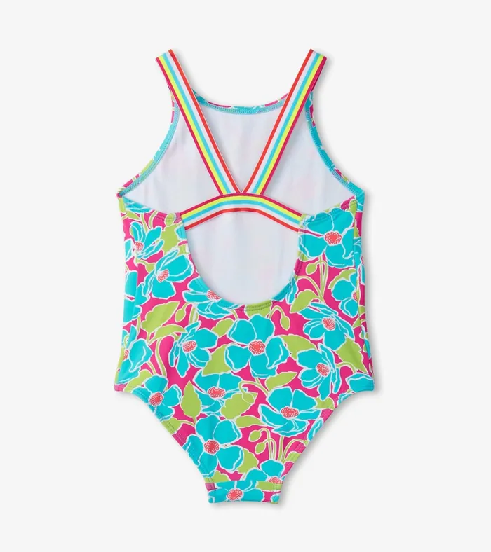 Hatley Girls Floating Poppies OnePiece Swimsuit Girls Swimwear
