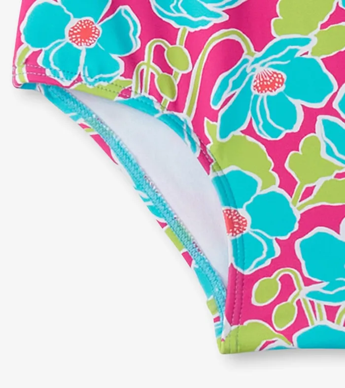 Hatley Girls Floating Poppies OnePiece Swimsuit Girls Swimwear