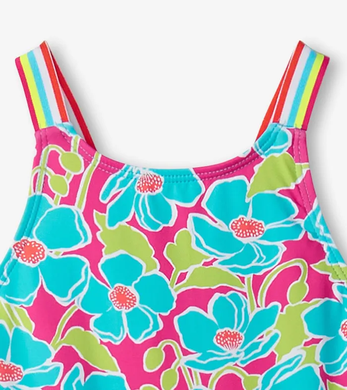 Hatley Girls Floating Poppies OnePiece Swimsuit Girls Swimwear