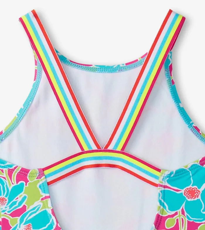 Hatley Girls Floating Poppies OnePiece Swimsuit Girls Swimwear