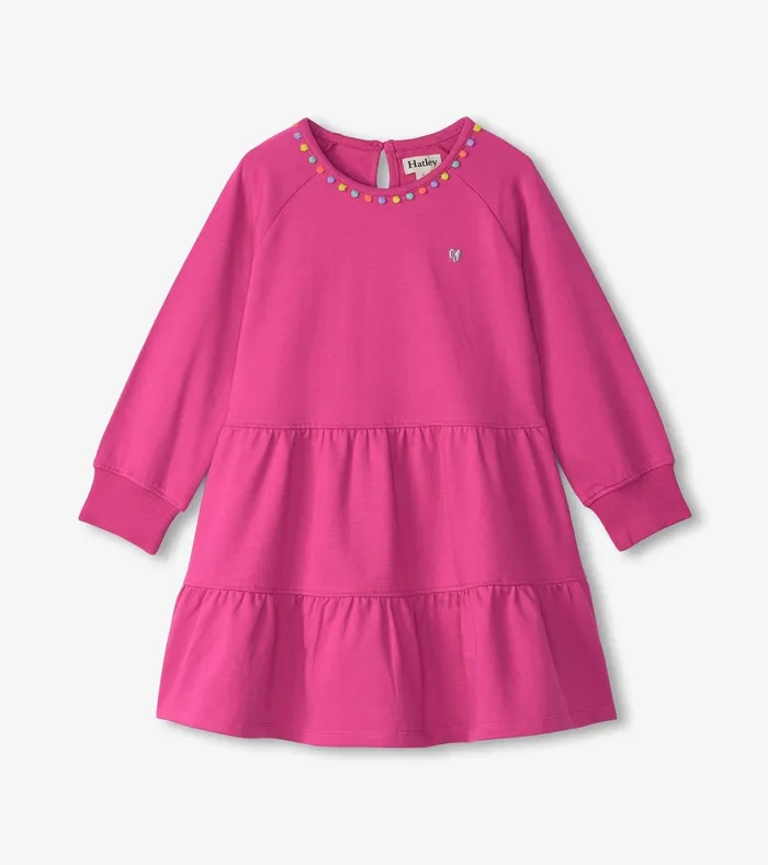 Hatley Girls Flowers Gathered Tiered Dress Girls Dresses