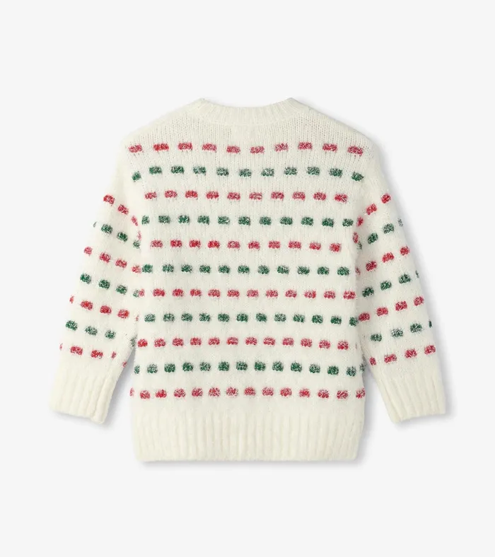 Hatley Girls Holiday Basket Weave Sweater Girls Sweaters