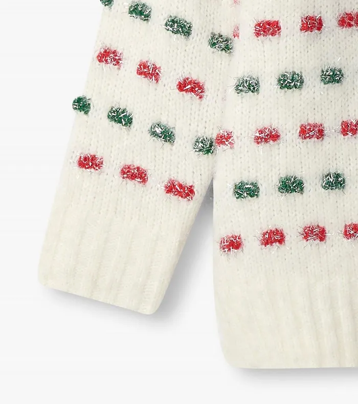 Hatley Girls Holiday Basket Weave Sweater Girls Sweaters
