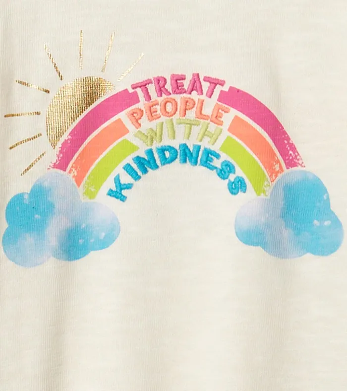 Hatley Girls Kindness Long Sleeve TShirt Girls Tops