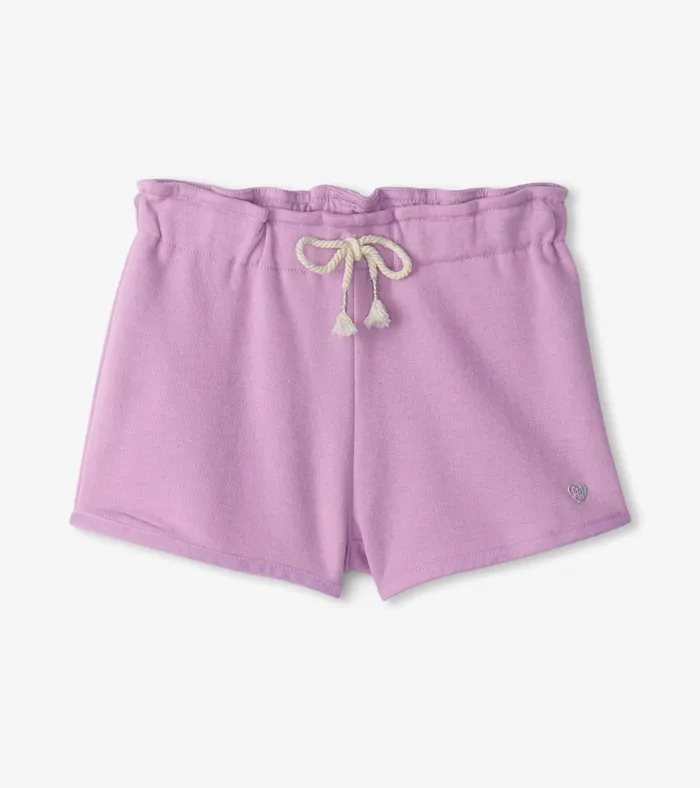 Hatley Girls Lilac Paper Bag Shorts Girls Bottoms