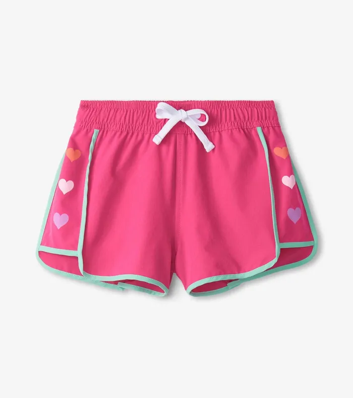 Hatley Girls Pink Quick Dry Shorts Girls Bottoms