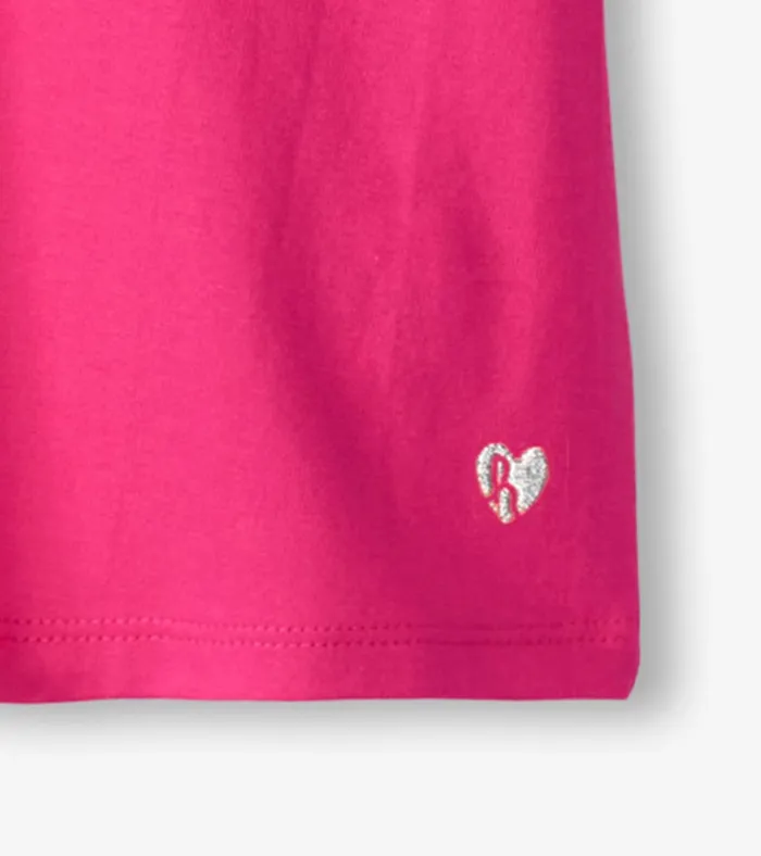 Hatley Girls Pink Twisted Sleeve Tee Girls Tops