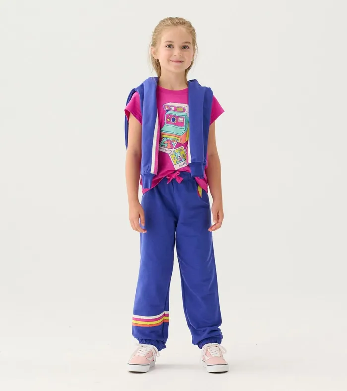 Hatley Girls Rainbow Baggy Track Pants Girls Bottoms
