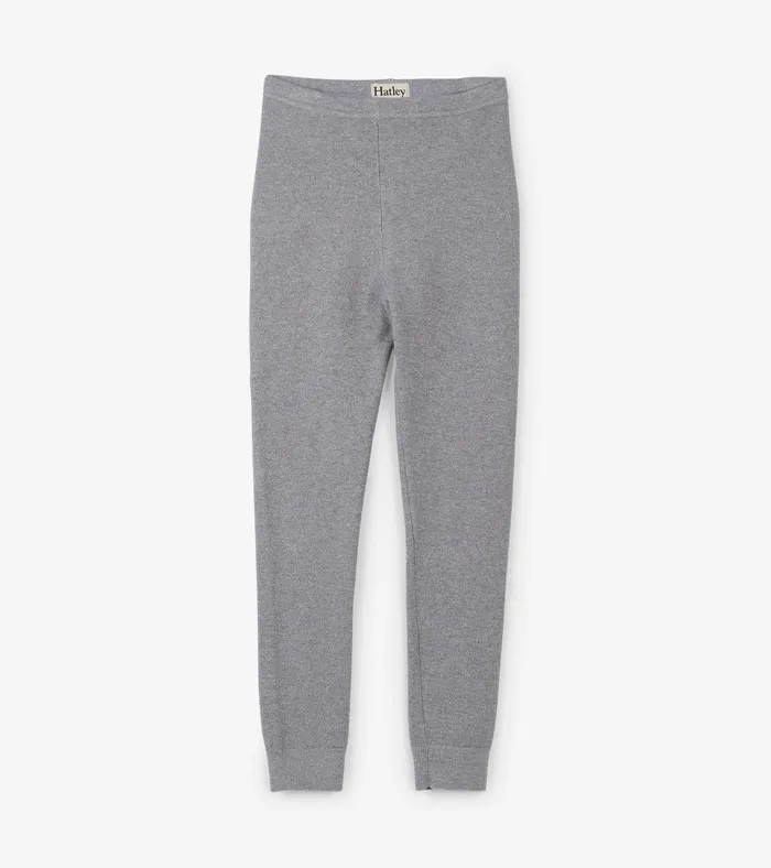 Hatley Girls Silver Shimmer Cable Knit Leggings Girls Bottoms