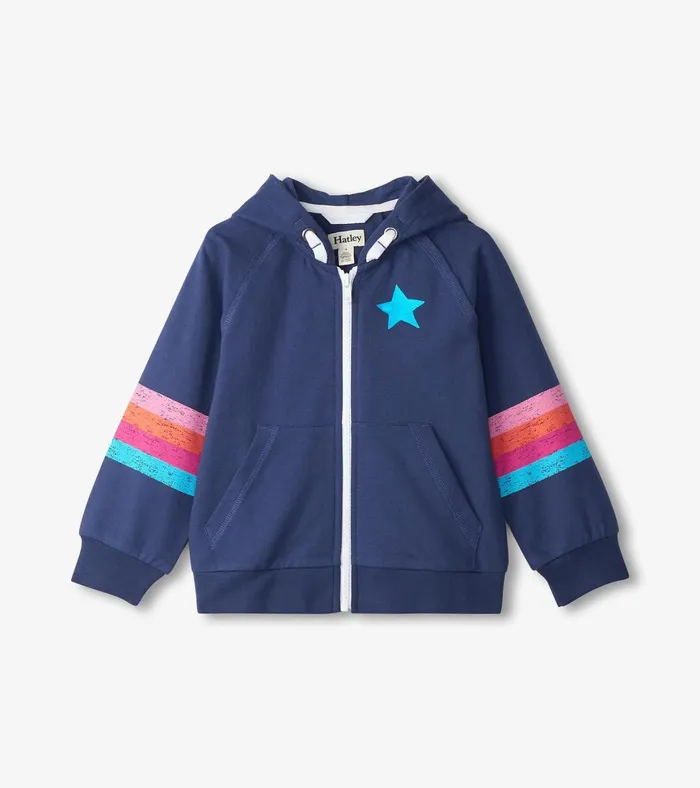 Hatley Girls Star Girl ZipUp Hoodie Girls Sweaters