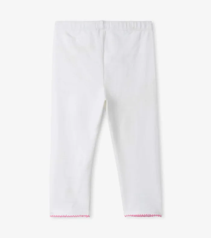 Hatley Girls White Summer Capri Leggings Girls Bottoms