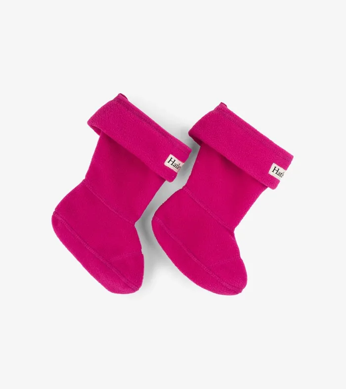 Hatley Magenta Boot Liners Girls Rainwear