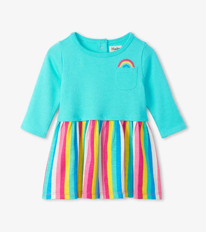 Hatley Radiant Rainbow Layered Knit Dress Baby and Toddler Dresses