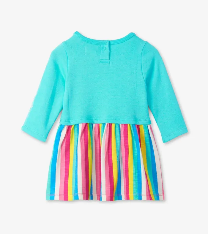 Hatley Radiant Rainbow Layered Knit Dress Baby and Toddler Dresses