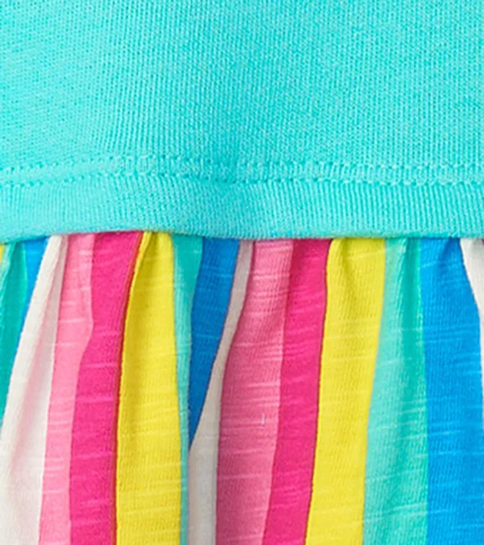 Hatley Radiant Rainbow Layered Knit Dress Baby and Toddler Dresses