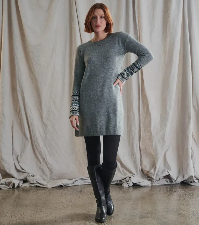 Hatley Sadie Sweater Dress 8211 Charcoal Heather Women Dresses
