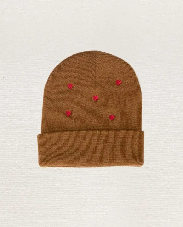 Hats Women039s The Great The Embroidered Beanie Caramel Heart