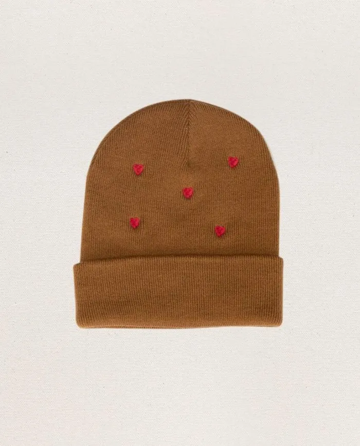 Hats Women039s The Great The Embroidered Beanie Caramel Heart