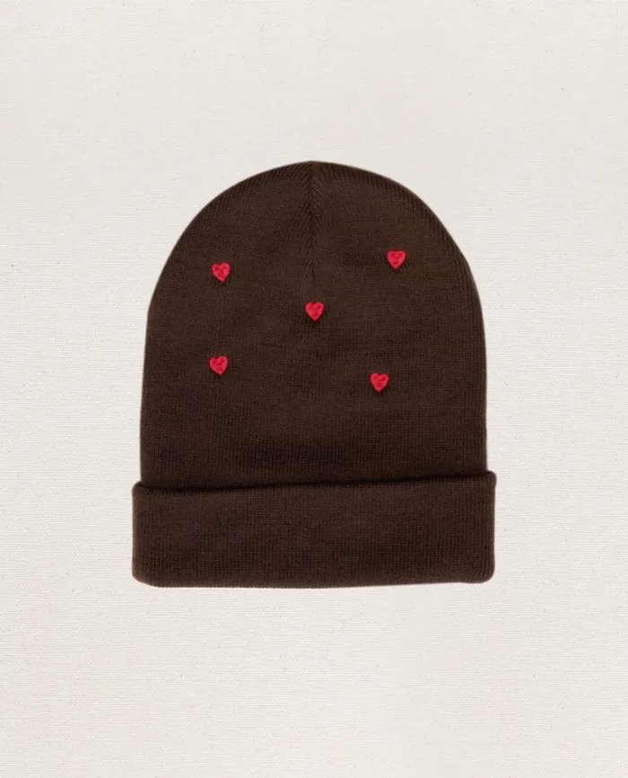 Hats Women039s The Great The Embroidered Beanie Chocolate Heart