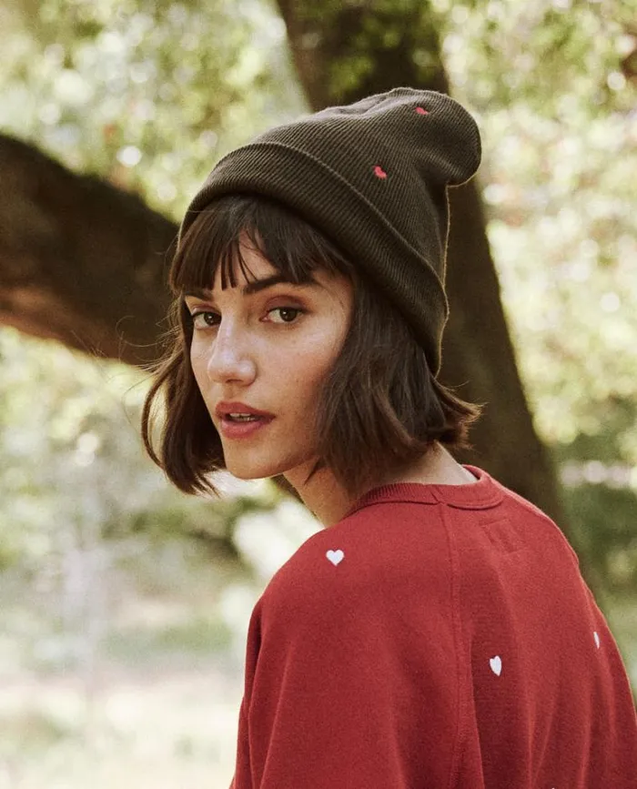Hats Women039s The Great The Embroidered Beanie Chocolate Heart