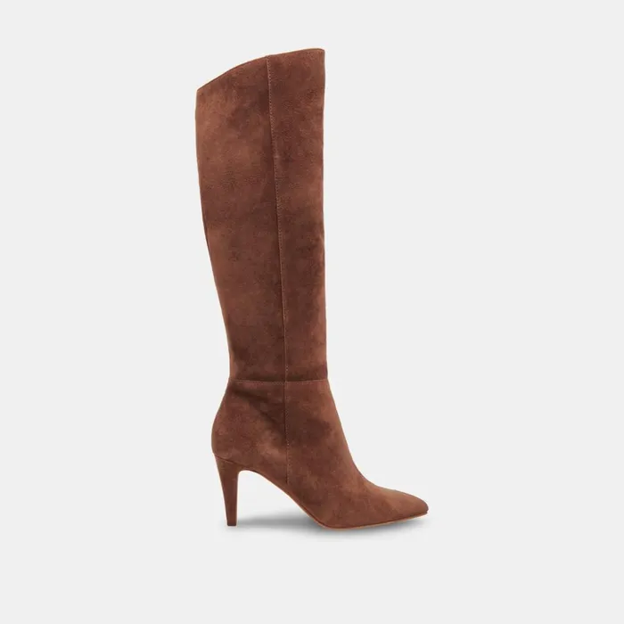 Haze Wide Calf Boots Cocoa Suede Women Dolce Vita Boots and Booties