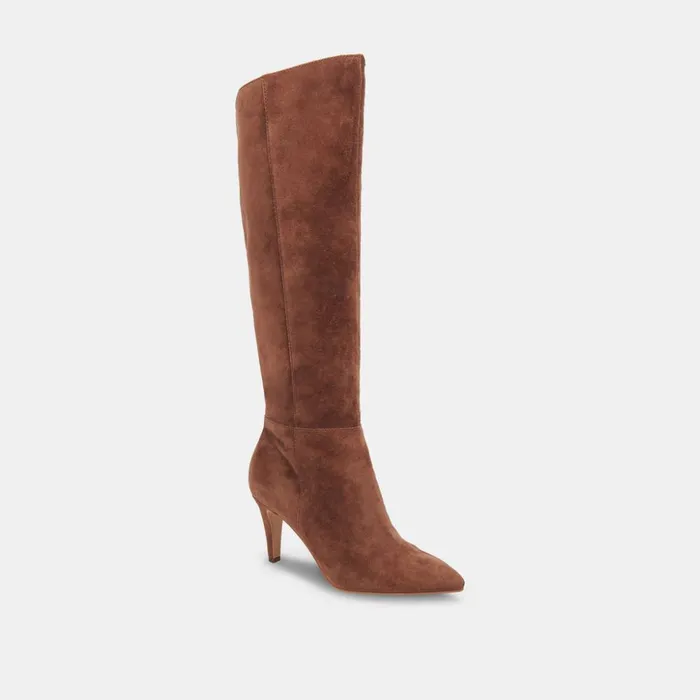 Haze Wide Calf Boots Cocoa Suede Women Dolce Vita Boots and Booties