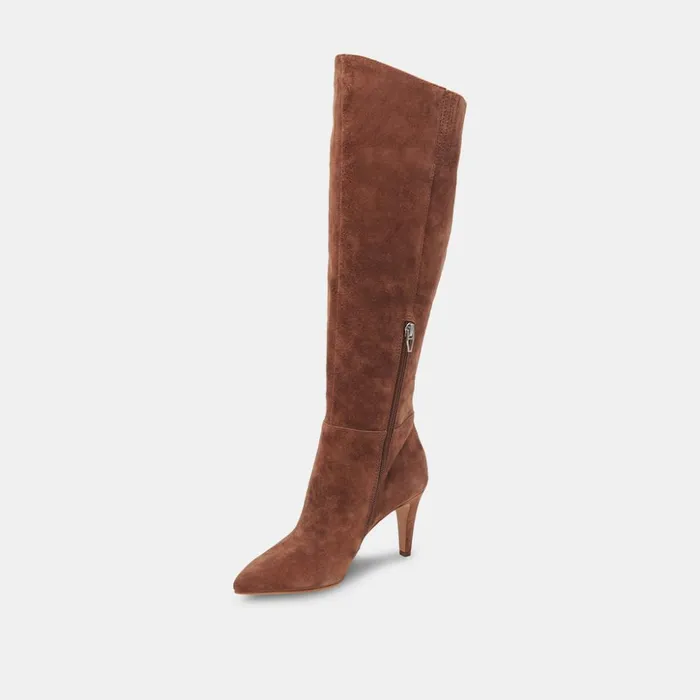 Haze Wide Calf Boots Cocoa Suede Women Dolce Vita Boots and Booties