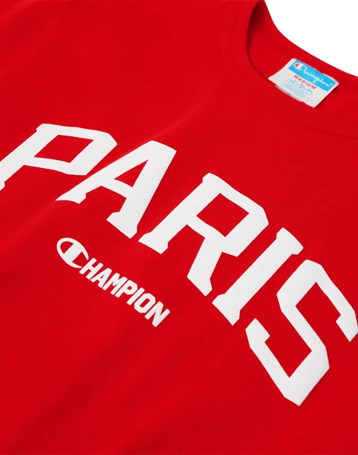 Heritage ShortSleeve TShirt Paris Team Red Scarlet Men Champion TShirts and Tops