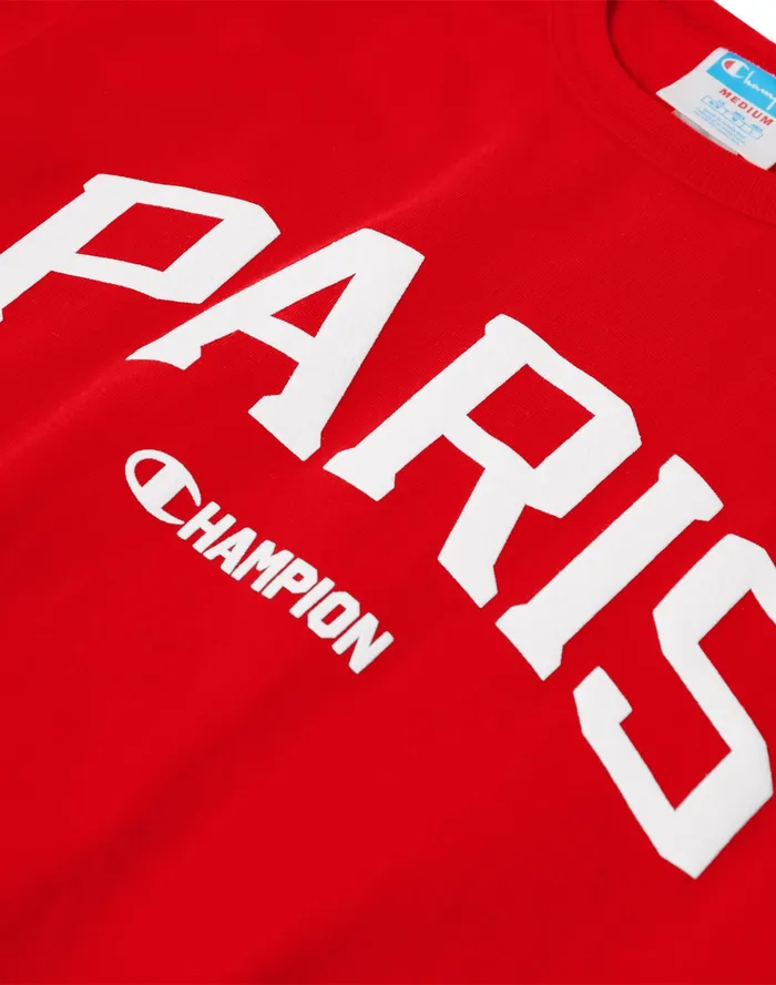 Heritage ShortSleeve TShirt Paris Team Red Scarlet Men Champion TShirts and Tops